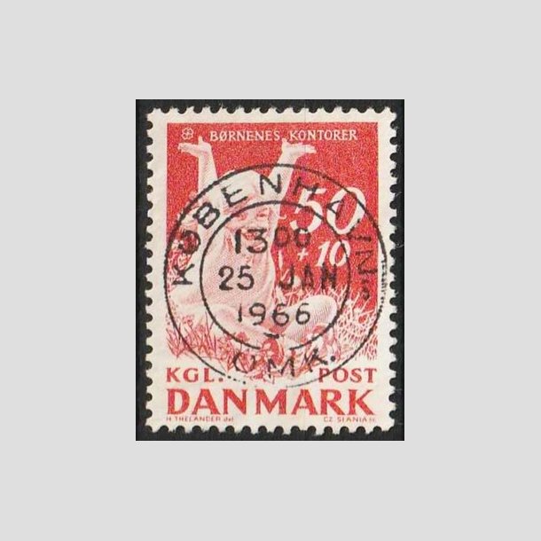 FRIMRKER DANMARK | 1965 - AFA 439F - Brnenes Kontor - 50 + 10 re rd - Pragt Stemplet