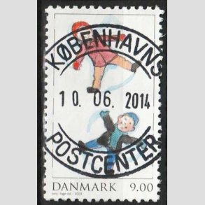 FRIM�RKER DANMARK | 2009 - AFA 1598 - Leg i sneen - 9,00 Kr. flerfarvet - Lux Stemplet