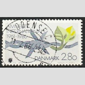 FRIM�RKER DANMARK | 1986 - AFA 850 - Amnesty International 25 �r - 2,80 Kr. - Pragt Stemplet