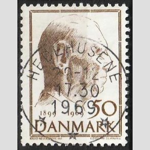 FRIM�RKER DANMARK | 1969 - AFA 480 - Fredrik IX 70 �r - 50 �re brun - Pragt Stemplet