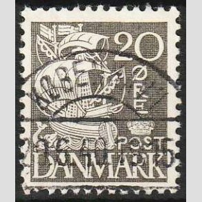 FRIM�RKER DANMARK | 1937-40 - AFA 204a - Karavel 20 �re gr� Type II - Lux Stemplet
