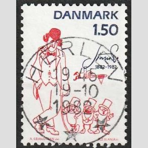FRIM�RKER DANMARK | 1982 - AFA 761 - Storm P. - 1,50 Kr. r�d/bl� - Pragt Stemplet Herlev