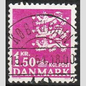 FRIMRKER DANMARK | 1962 - AFA 405 - Rigsvben 1,50 Kr. rdlilla - Pragt Stemplet