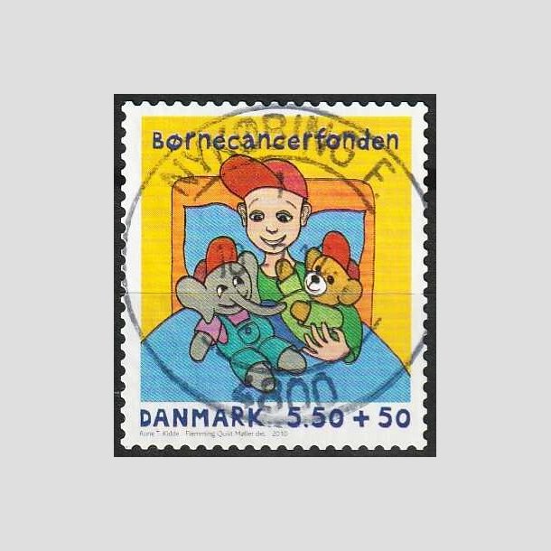 FRIMRKER DANMARK | 2010 - AFA 1605E - Brnecanserfonden - 5,50 + 0,50 Kr. - Pragt Stemplet