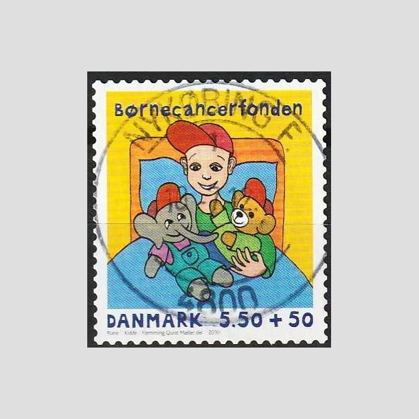 FRIMRKER DANMARK | 2010 - AFA 1605E - Brnecanserfonden - 5,50 + 0,50 Kr. - Pragt Stemplet