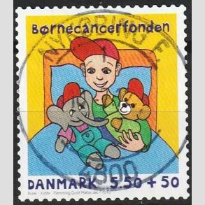 FRIMRKER DANMARK | 2010 - AFA 1605E - Brnecanserfonden - 5,50 + 0,50 Kr. - Pragt Stemplet