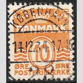 FRIM�RKER DANMARK | 1933 - AFA 202 - B�lgelinie 10 �re orange type IA - Lux Stemplet