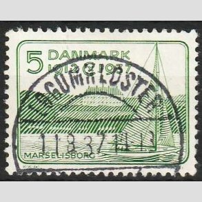 FRIM�RKER DANMARK | 1937 - AFA 239 - Chr. X 25 �re jubil�um 5 �re gr�n - Lux Stemplet