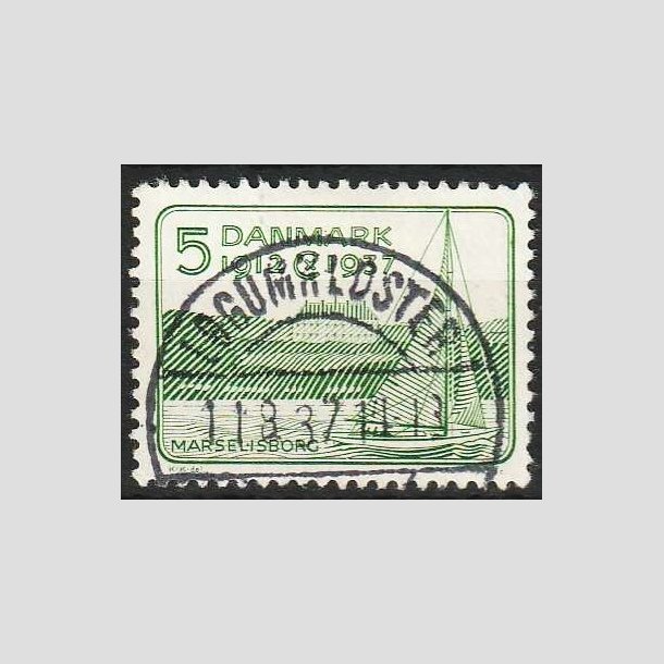 FRIMRKER DANMARK | 1937 - AFA 239 - Chr. X 25 re jubilum 5 re grn - Lux Stemplet