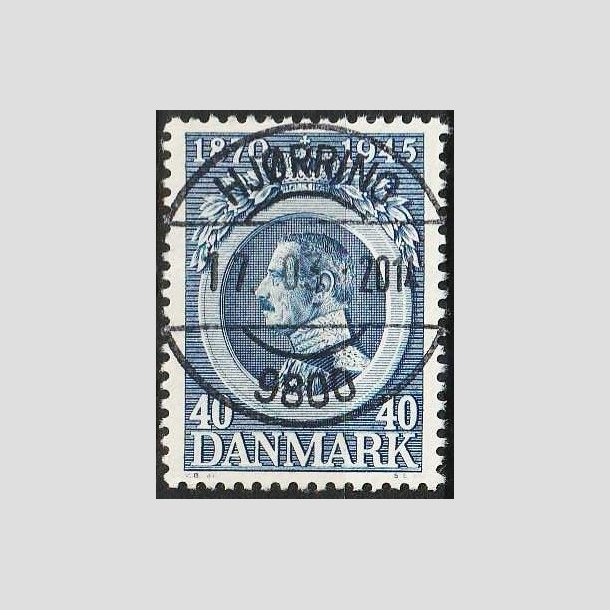 FRIMRKER DANMARK | 1945 - AFA 292 - Chr. X 75 r 40 re bl - Pragt Stemplet