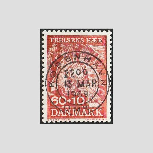 FRIMRKER DANMARK | 1967 - AFA 467 - Frelsens Hr - 60 + 10 re brunrd - Pragt Stemplet