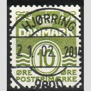 FRIM�RKER DANMARK | 1950 - AFA 318 - B�lgelinie 10 �re gr�n - Lux Stemplet
