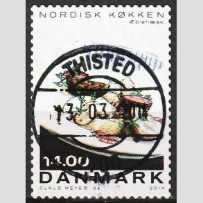 FRIM�RKER DANMARK | 2013 - AFA 1765 - Nordisk k�kken - 14,00 Kr. flerfarvet - Lux Stemplet 