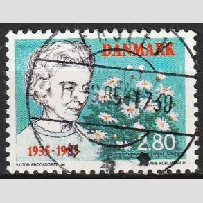 FRIM�RKER DANMARK | 1985 - AFA 832 - Dronning Ingrid 50 �ret - 2,80 Kr. - Pragt Stemplet Erslev