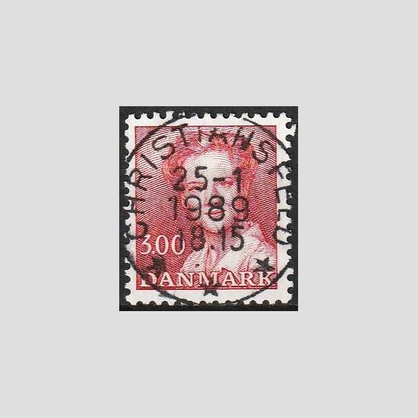 FRIMRKER DANMARK | 1988 - AFA 895 - Dronning Margrethe - 3,00 Kr. rd - Pragt Stemplet 