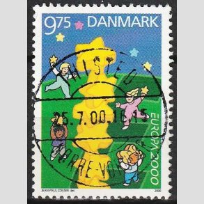 FRIMRKER DANMARK | 2000 - AFA 1256 - Europamrke - 9,75 Kr. flerfarvet - Pragt Stemplet