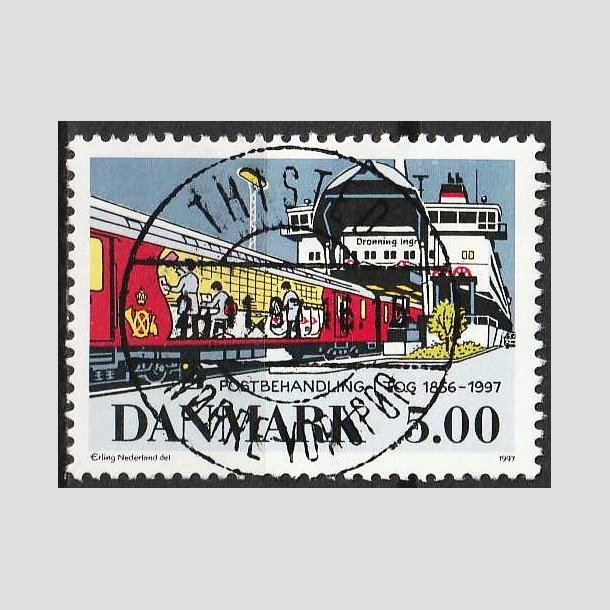 FRIMRKER DANMARK | 1997 - AFA 1147 - Bureautjenestens ophr - 5,00 Kr. flerfarvet - Pragt Stemplet