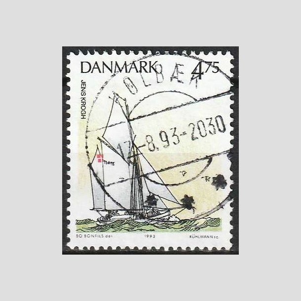 FRIMRKER DANMARK | 1993 - AFA 1046 - Sejlskibe - 4,75 Kr. flerfarvet - Pragt Stemplet 