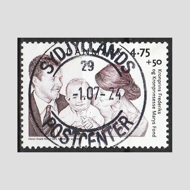 FRIMRKER DANMARK | 2007 - AFA 1496 - Kronprinseparrets fond - 4,75 + 0,50 Kr. - Pragt Stemplet