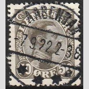 FRIMRKER DANMARK | 1921-22 - AFA 129 - Chr. X 50 re olivengr - Lux Stemplet Aabenraa