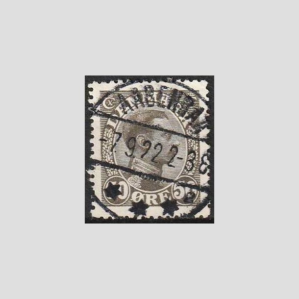 FRIMRKER DANMARK | 1921-22 - AFA 129 - Chr. X 50 re olivengr - Lux Stemplet Aabenraa