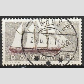 FRIM�RKER DANMARK | 1970 - AFA 505 - Dansk Skibsfart - 60 �re gr�oliv/r�dbrun - Pragt Stemplet