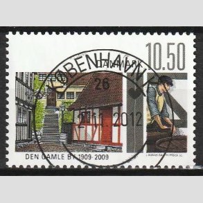 FRIM�RKER DANMARK | 2009 - AFA 1566 - Den gamle by - 10,50 Kr. flerfarvet - Pragt Stemplet