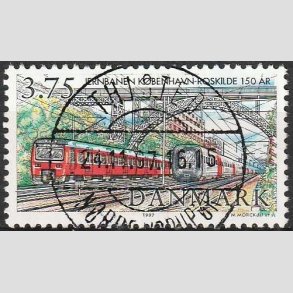FRIM�RKER DANMARK | 1997 - AFA 1148 - K�benhavn-Roskilde - 3,75 Kr. flerfarvet - Lux Stemplet