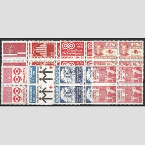 FRIM�RKER DANMARK | Postfriske v�rdier - 8 stk. forskellige bedre 4-blokke 