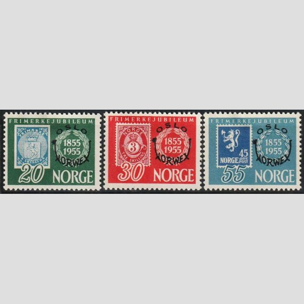 FRIMRKER NORGE | 1955 - AFA 407-409 - OLSO-NORWEX - i komplet st - Ubrugt