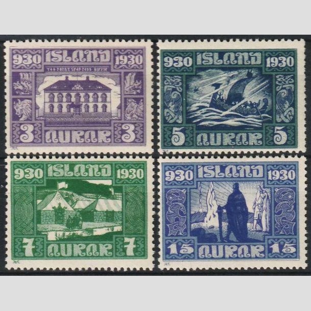 FRIMRKER ISLAND | 1930 - AFA 125-29 - Alting 1000 rs jubilum - 3,5,7,15 aur - Ubrugt