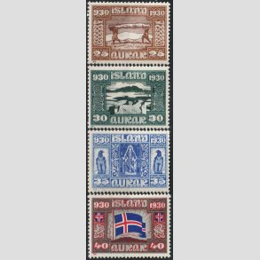 FRIMRKER ISLAND | 1930 - AFA 131-34 - Alting 1000 rs jubilum - 25 - 40 aur - Ubrugt