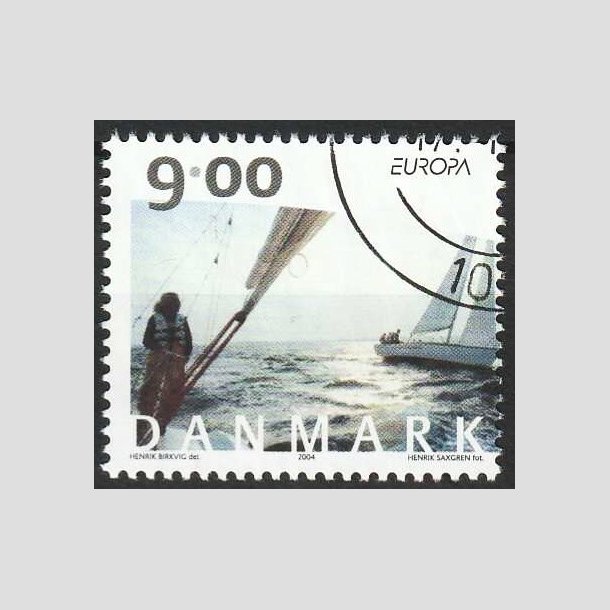 FRIMRKER DANMARK | 2004 - AFA 1397 - Europamrker - 9,00 Kr. flerfarvet - Flot hjrnestemplet