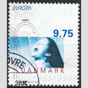 FRIMRKER DANMARK | 2001 - AFA 1284 - Europamrker - 9,75 Kr. flerfarvet - Flot hjrnestemplet
