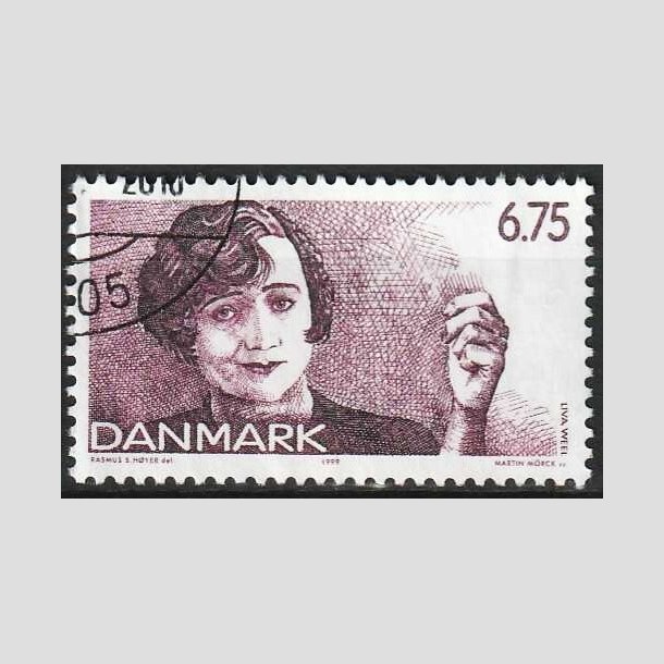 FRIMRKER DANMARK | 1999 - AFA 1215 - Dansk revy - 6,75 Kr. lilla - Flot hjrnestemplet