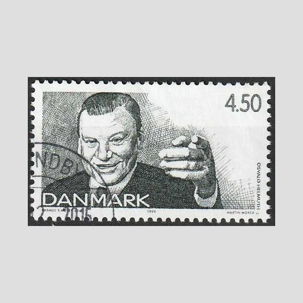 FRIMRKER DANMARK | 1999 - AFA 1213 - Dansk revy - 4,50 Kr. grn - Flot hjrnestemplet