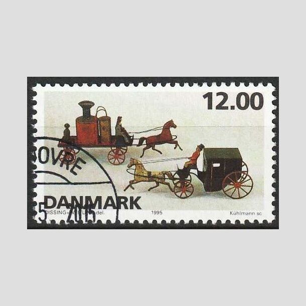 FRIMRKER DANMARK | 1995 - AFA 1106 - Dansk legetj - 12,00 Kr. flerfarvet - Flot hjrnestemplet