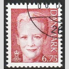 FRIMRKER DANMARK | 2000 - AFA 1249 - Dronning Margrethe II - 6,75 brunrd - Flot hjrnestemplet
