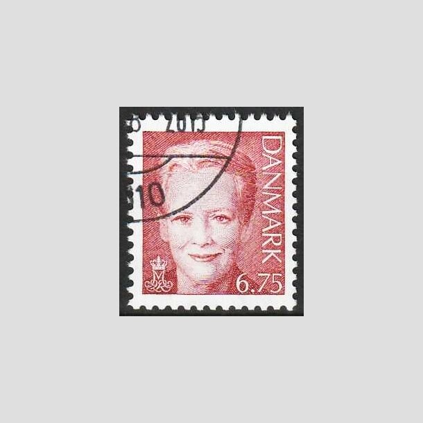 FRIMRKER DANMARK | 2000 - AFA 1249 - Dronning Margrethe II - 6,75 brunrd - Flot hjrnestemplet