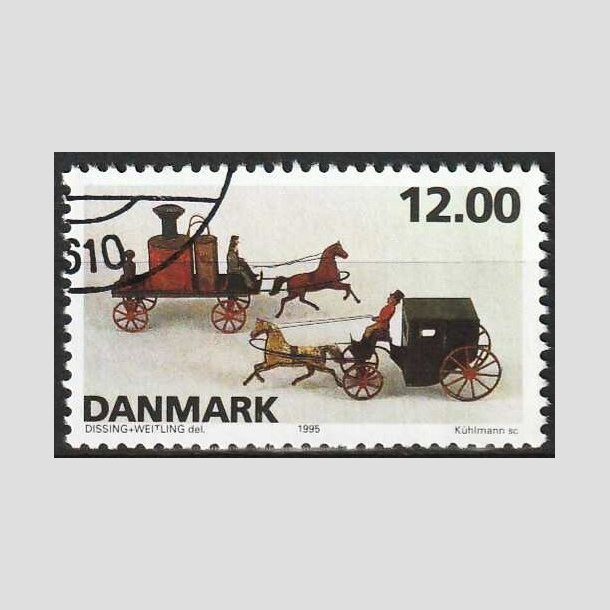 FRIMRKER DANMARK | 1995 - AFA 1106 - Dansk legetj - 12,00 Kr. flerfarvet - Flot hjrnestemplet