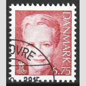 FRIMRKER DANMARK | 2000 - AFA 1249 - Dronning Margrethe II - 6,75 brunrd - Flot hjrnestemplet