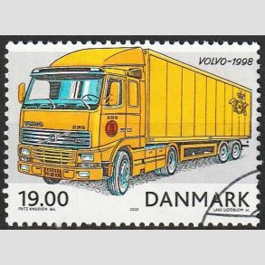 FRIM�RKER DANMARK | 2002 - AFA 1324 - Postk�ret�jer - 19,00 Kr. flerfarvet - Flot Stemplet