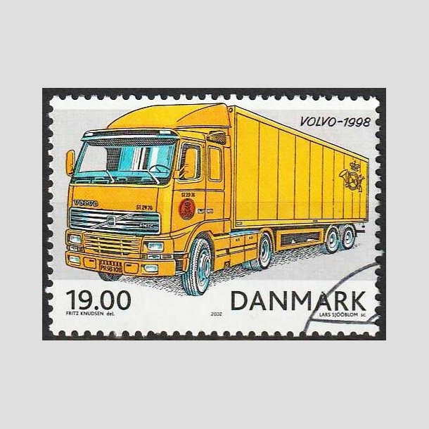 FRIMRKER DANMARK | 2002 - AFA 1324 - Postkretjer - 19,00 Kr. flerfarvet - Flot Stemplet