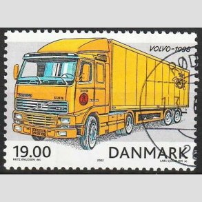 FRIM�RKER DANMARK | 2002 - AFA 1324 - Postk�ret�jer - 19,00 Kr. flerfarvet - Flot Stemplet