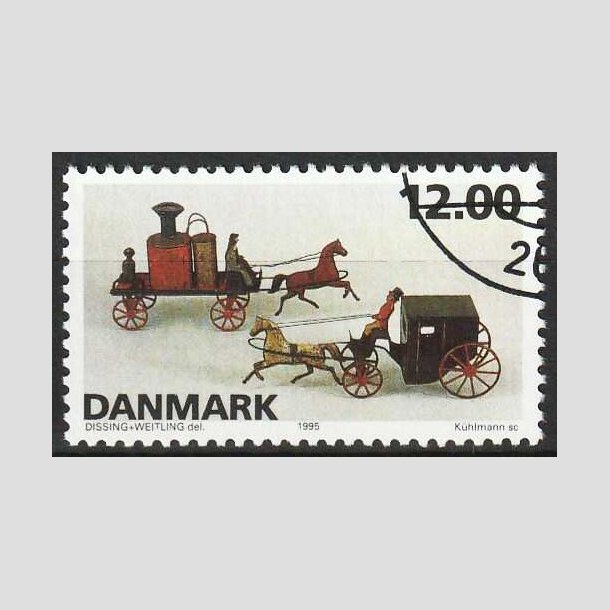 FRIMRKER DANMARK | 1995 - AFA 1106 - Dansk legetj - 12,00 Kr. flerfarvet - Flot hjrnestemplet