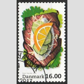 FRIM�RKER DANMARK | 2012 - AFA 1704 - Sm�rrebr�d - 16,00 Kr. flerfarvet - Flot hj�rnestemplet