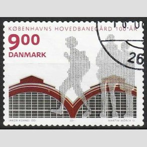 FRIM�RKER DANMARK | 2011 - AFA 1677A - KBH Hovedbaneg�rd 100 �r - 9,00 Kr. - Flot hj�rnestemplet
