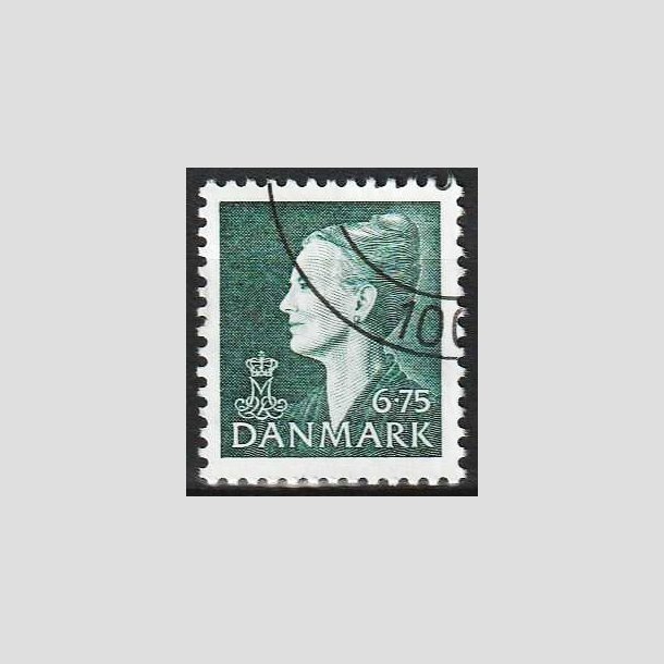 FRIMRKER DANMARK | 1999 - AFA 1203 - Dronning Margrethe II - 6,75 Kr. grn - Flot hjrnestemplet