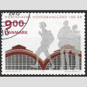 FRIM�RKER DANMARK | 2011 - AFA 1677A - KBH Hovedbaneg�rd 100 �r - 9,00 Kr. - Flot hj�rnestemplet