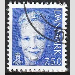 FRIMRKER DANMARK | 2005 - AFA 1413 - Dronning Margrethe II - 7,50 bl - Flot hjrnestemplet